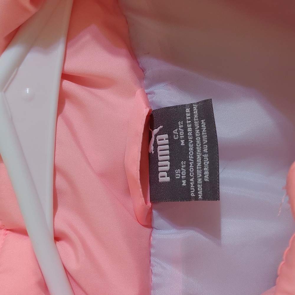 Puma Coral and Light Blue Puffer Vest - Picture 4 of 4